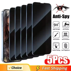 Arvin 5Pcs Screen Privacy Protector – Full Cover For iPhones