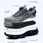 MJYTHF Men’s Safety Shoes-Rotating Button