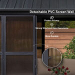 PURPLE LEAF Patio Hardtop Gazebo (12′ X 14′)